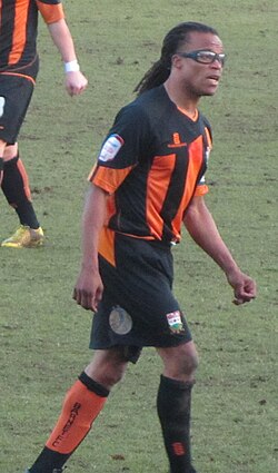 Davids playing for Barnet in 2013