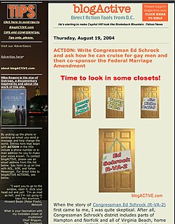 A screenshot from the BlogActive website