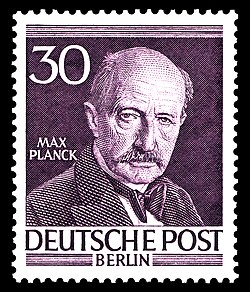 Planck on a 1952 West German stamp.