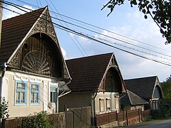 Typical rural houses in Mănăstireni, west of Cluj.