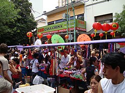 Lunar New Year celebration party in the Barrio Chino.