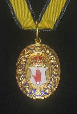 Neck decoration for baronets, depicting the Red Hand of Ulster