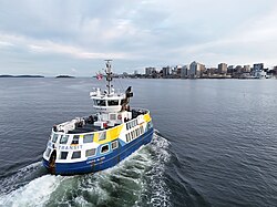 Halifax Transit ferry, Craig Blake, departing from Dartmouth, Nova Scotia, Canada.