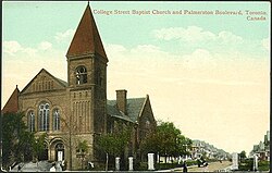 The Church at Palmerston and College Street, c. 1910