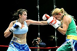 A woman's boxing match in Uruguay in 2008