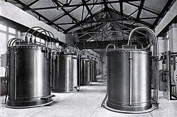 Eight of the ten 1,875 kW transformers at the Adams Power Plant Transformer House