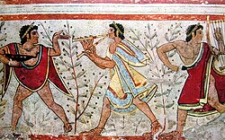 Etruscan fresco in the Monterozzi necropolis, 5th century BC