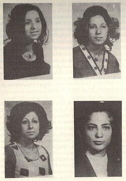 The Zeibak sisters: Four Syrian-Jewish girls (three sisters and their cousin) who were raped, killed, and mutilated while trying to flee to Israel in 1974