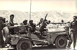 Israeli reconnaissance forces from the "Shaked" unit in Sinai during the war