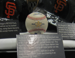 Bonds's 756th home run ball in the Hall of Fame