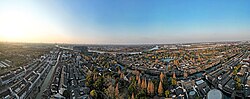 Aerial panorama of Wuzhen 乌镇 Water Town, December 2023