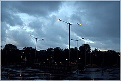 View of central Kolkata after a monsoon rain.