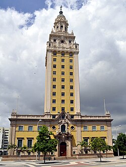Freedom Tower, built in 1925, a local historic landmark and a symbol of the city[52]