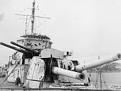 Damage received by Exeter during the Battle of the River Plate