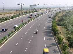 The DND Flyway connects Noida to Delhi.