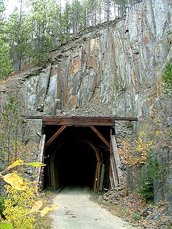 A tunnel along the George S. Mickelson Trail in the Black Hills