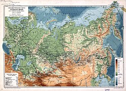 Topographic map of the Russian Empire in 1912