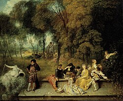 Pleasures of Love by Antoine Watteau, 1718/19