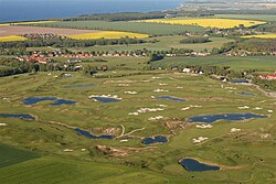 Aerial view of the Golfplatz Wittenbeck in Mecklenburg, Germany