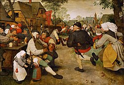 Peasant Dance by Pieter Brueghel the Elder, c. 1568