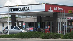 A typical Canadian station, like this Petro-Canada station in Saskatoon, Saskatchewan