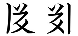 The Tangut characters for "toe" (left) and "finger" (right), both characters having the same components