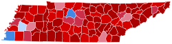 2024 U.S. presidential election results by county in Tennessee Republican Democratic