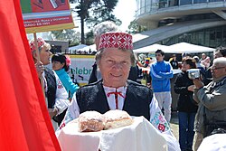 Belarusian Argentine woman during Immigrant Day festivities in Buenos Aires, 2010.