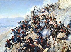 The Battle of Shipka Pass for the control of the vital Shipka Pass during the 1877–1878 Russo-Turkish War