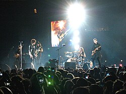 Héroes del Silencio playing live in 2007.