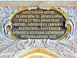 Anno Domini inscription at Klagenfurt Cathedral, Austria