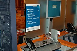 Mitel and Sun Microsystems equipment showcased at a 2007 trade show