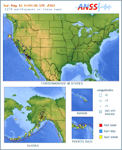 Earthquake animations from May 16 to May 22, 2010