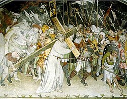 Giacomo Jaquerio, Ascent to Calvary, Abbey of St. Anthony of Ranverso (c. 1430).