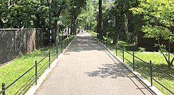 A section of the trail near Fordham Road