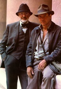 Henry Jones, Sr. (left) and Henry "Indiana" Jones (right)