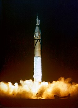 Launch of the Army Ballistic Missile Agency's Explorer 1, America's first satellite