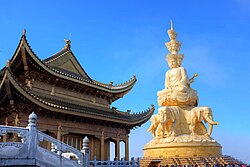 Statue of Samantabhadra at Mount Emei