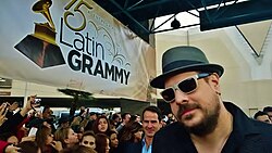 Max Masri, leader and founder of Tanghetto, attending the Latin Grammys in Las Vegas, Nevada 2014