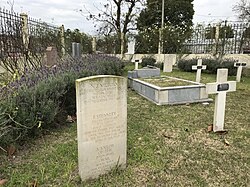 Graves of the sailors from HMS Achilles in The British Cemetery, Montevideo