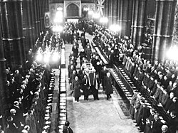 Trenchard's funeral in Westminster Abbey in 1956