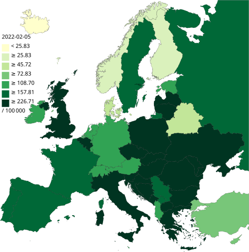 Deaths per 100,000 residents