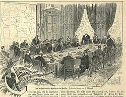 The conference of Berlin, as illustrated in German newspaper Die Gartenlaube