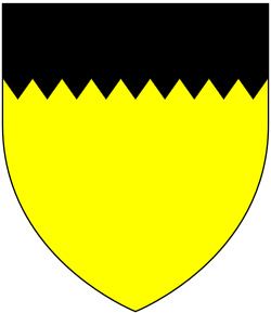 Arms of Skerritt: Or, a chief indented sable[107]