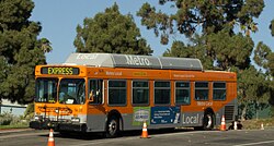 Dodger Stadium Express bus at Dodger Stadium