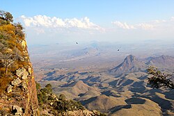 The Chihuahuan desert terrain mainly consists of basins broken by numerous small mountain ranges.