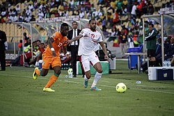 Tunisia against Ivory Coast at the 2013 Africa Cup of Nations in South Africa.