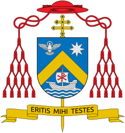 Coat of arms of Cardinal Mamberti, current Cardinal Protodeacon