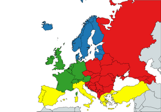 European subregions according to EuroVoc: Central and Eastern Europe
