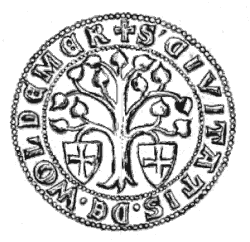 Coat of arms of the city of Valmiera (S 'Civitatis de Woldemer) as part of the State of the Teutonic Order in 1524